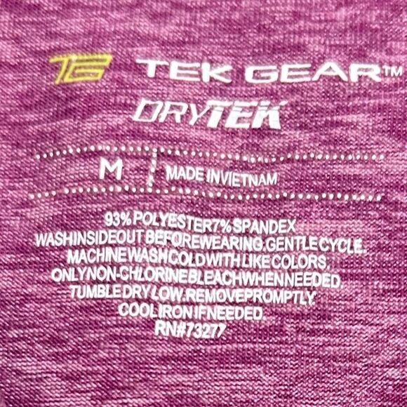 TEK Gear DryTEK Activewear Dress Women's Medium Purplish Pink Sleeveless Hooded - Picture 7 of 7